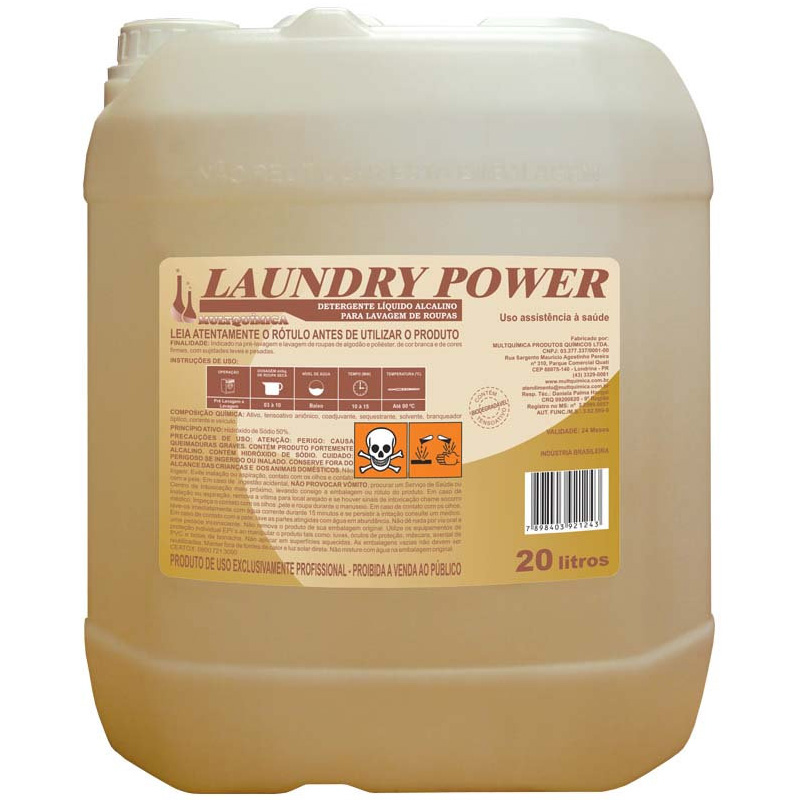 Detergente Alcalino para Lavagem de Roupas