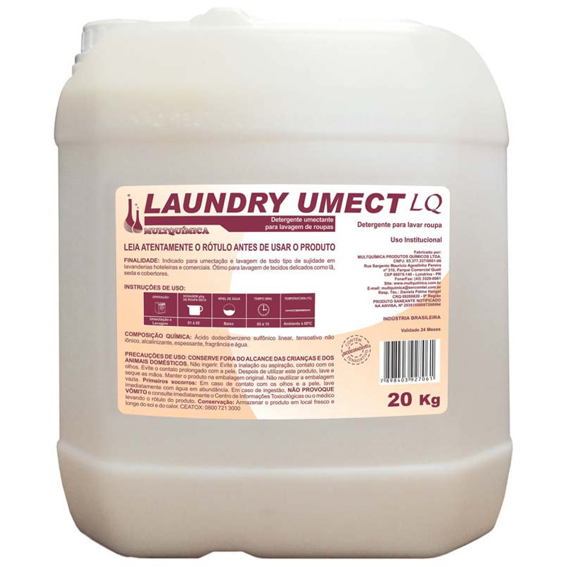 Detergente Umectante para Lavagem de Roupas